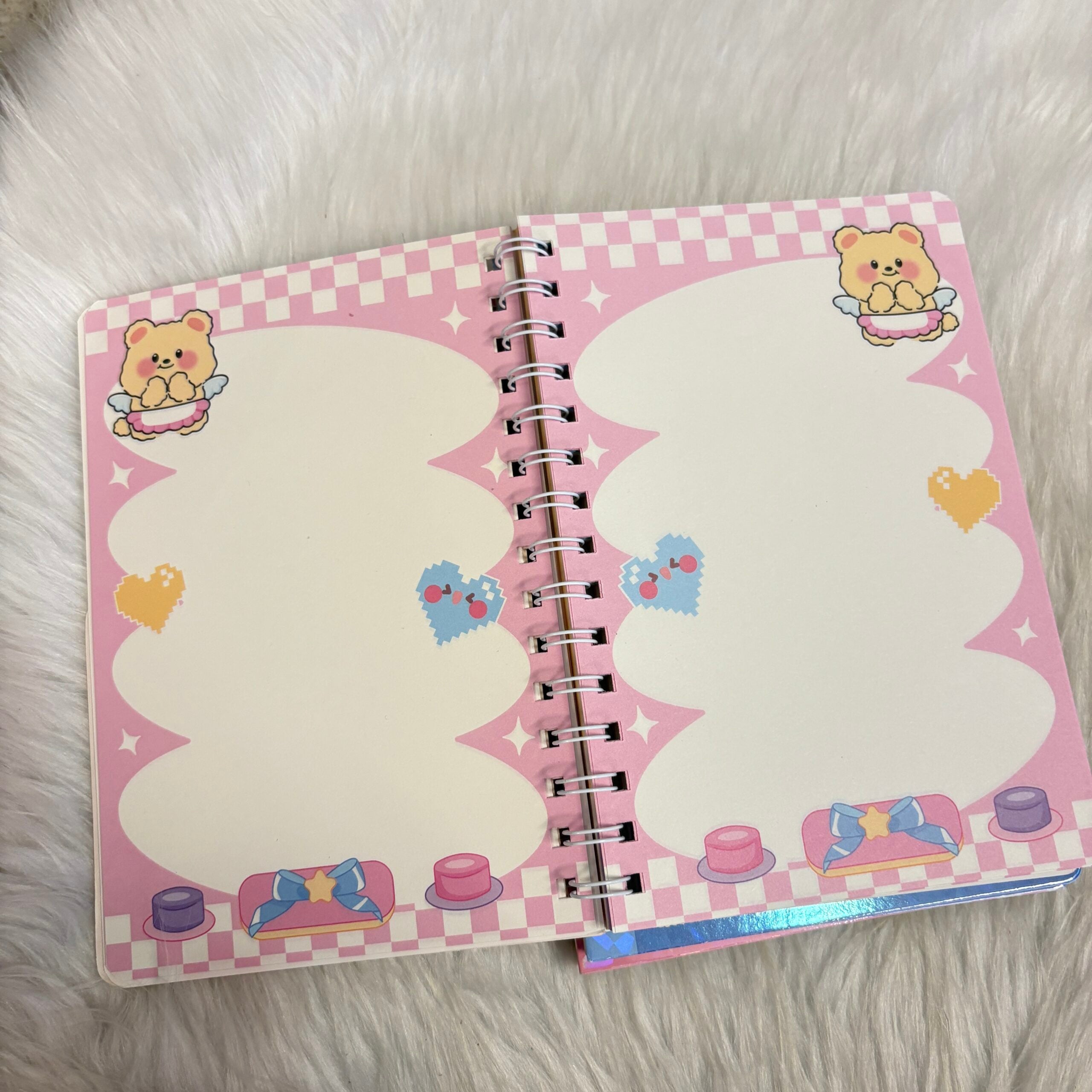 Two layered bear diaries with sticker sheets