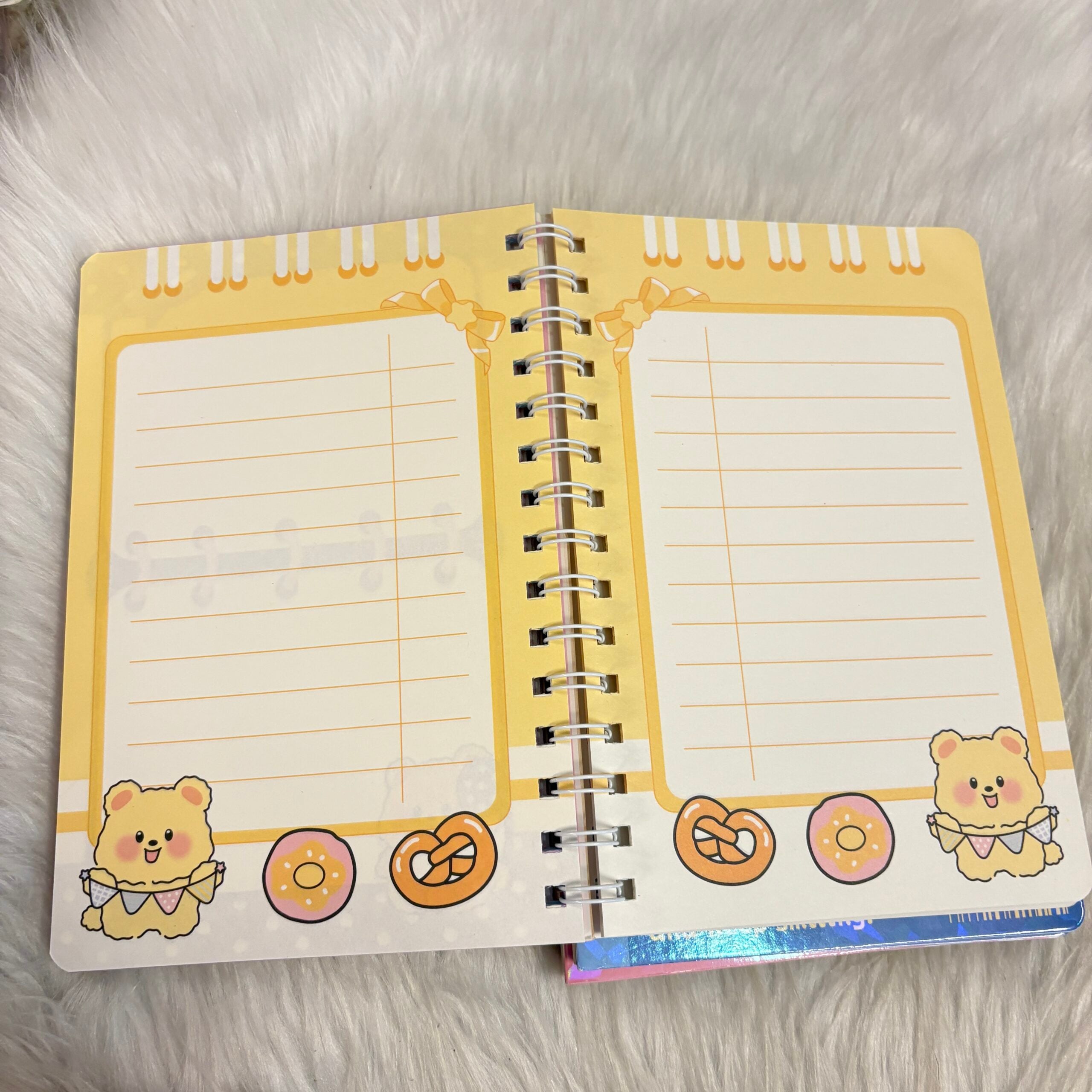 Two layered bear diaries with sticker sheets