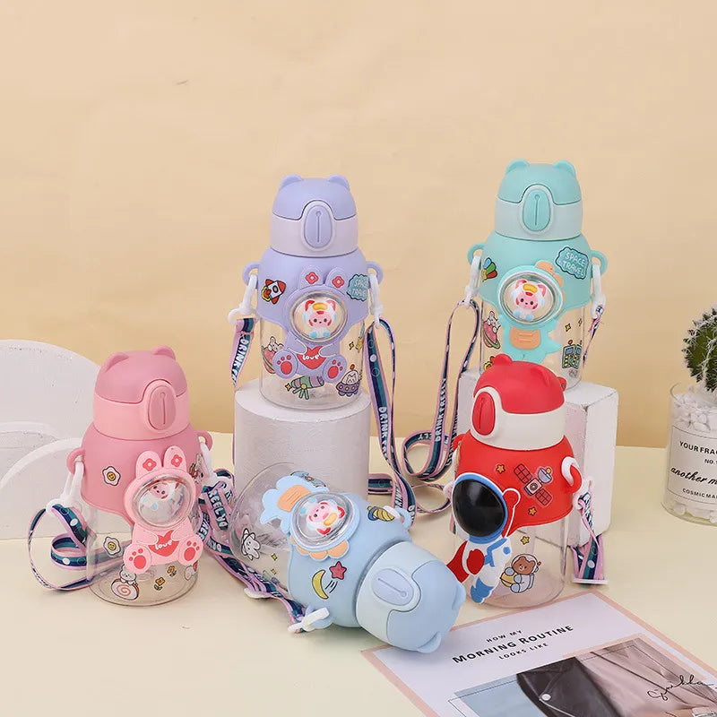 Cute astro theme high quality sippers with stickers and strap approx 600 ml