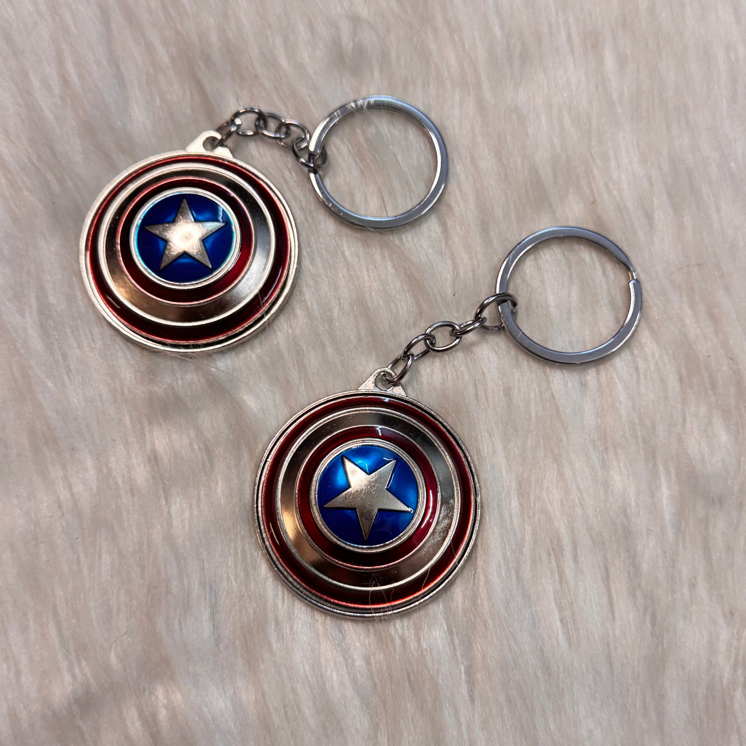 Captain America Spinning Keychain