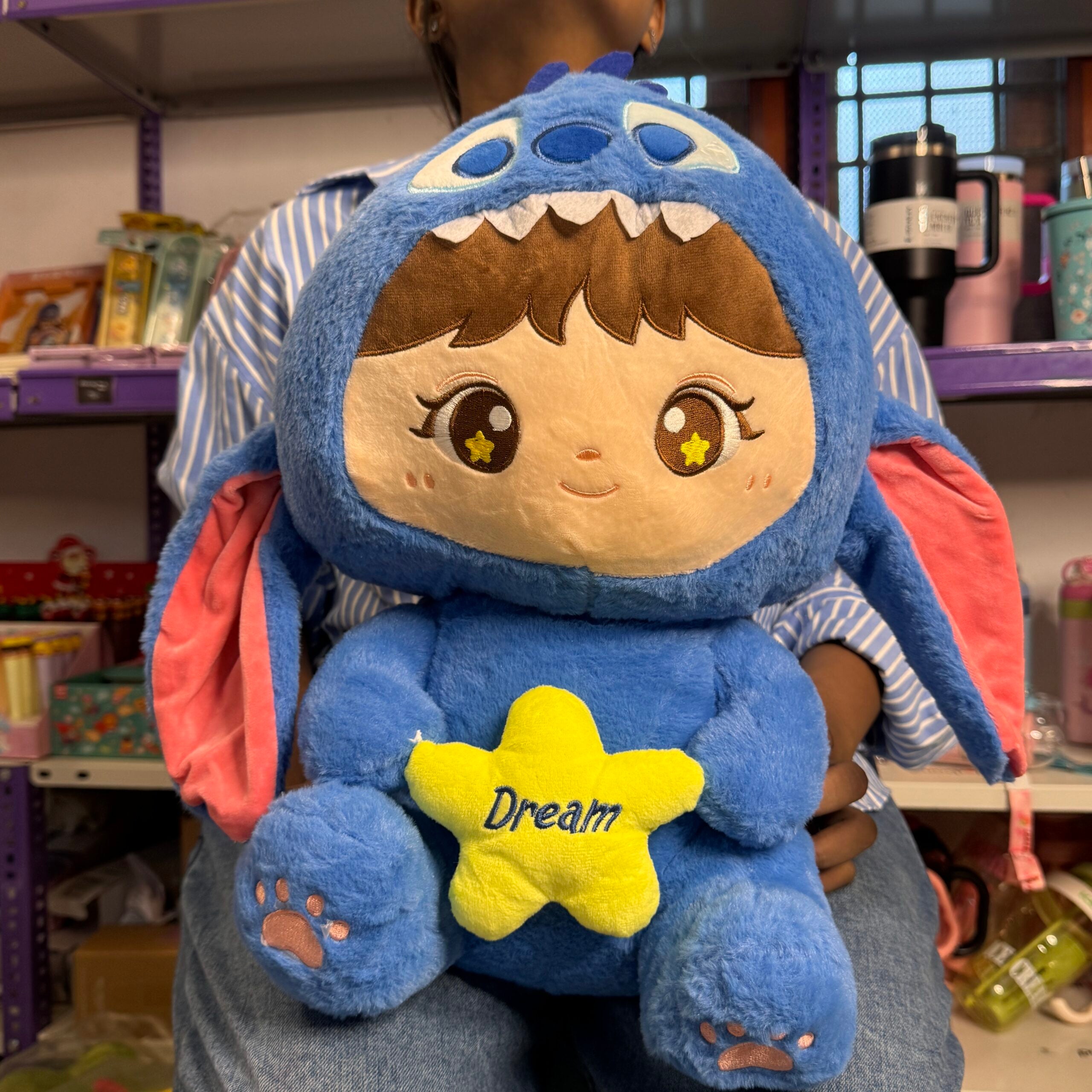 Cute Stitch Hoodie Blanket Plush Toy