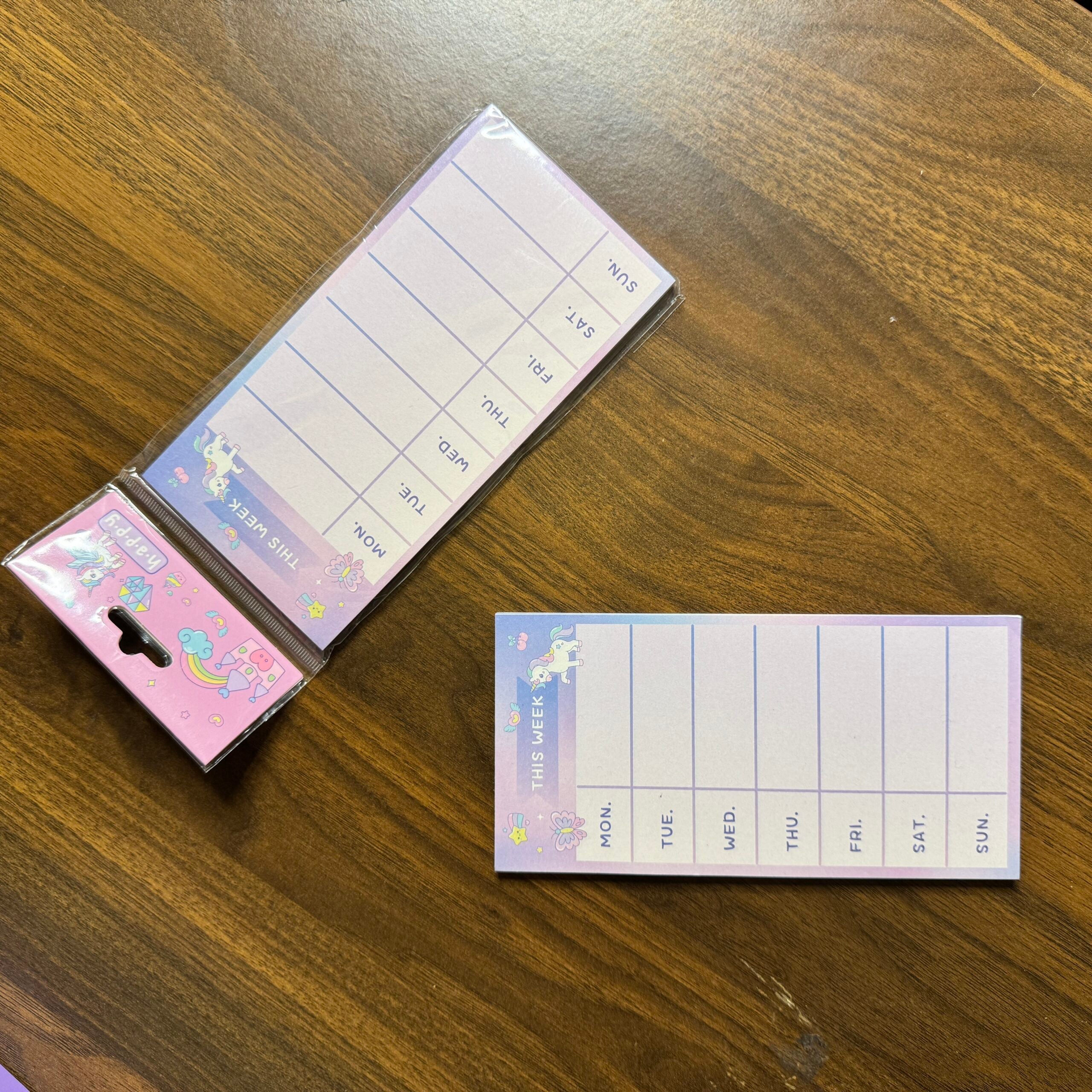 Weekly unicorn planner 50 plus sheets