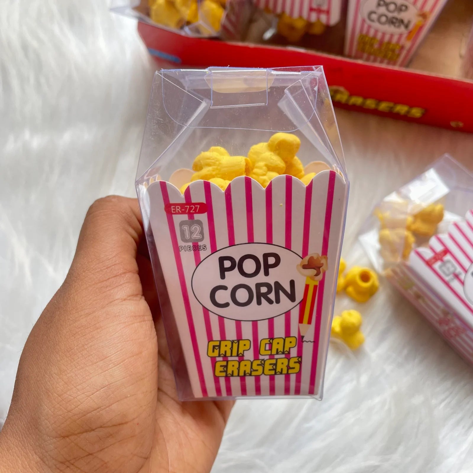 Popcorn eraser set
