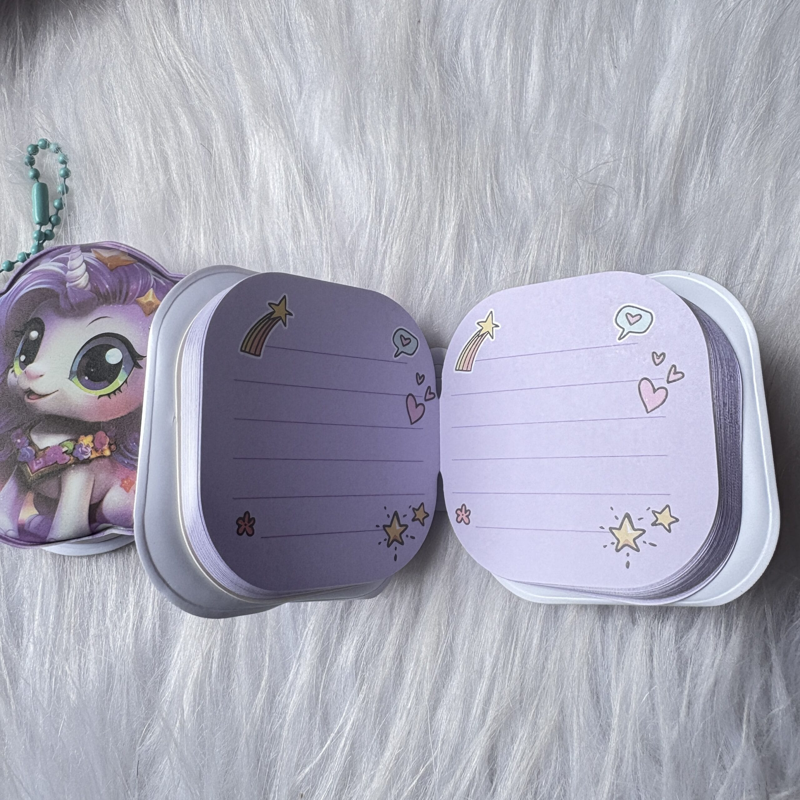 Unicorn puffy dairy/keychain
