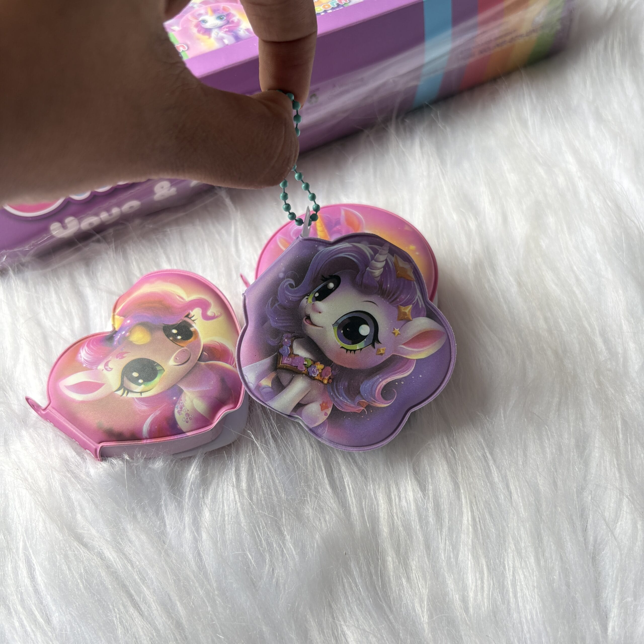 Unicorn puffy dairy/keychain