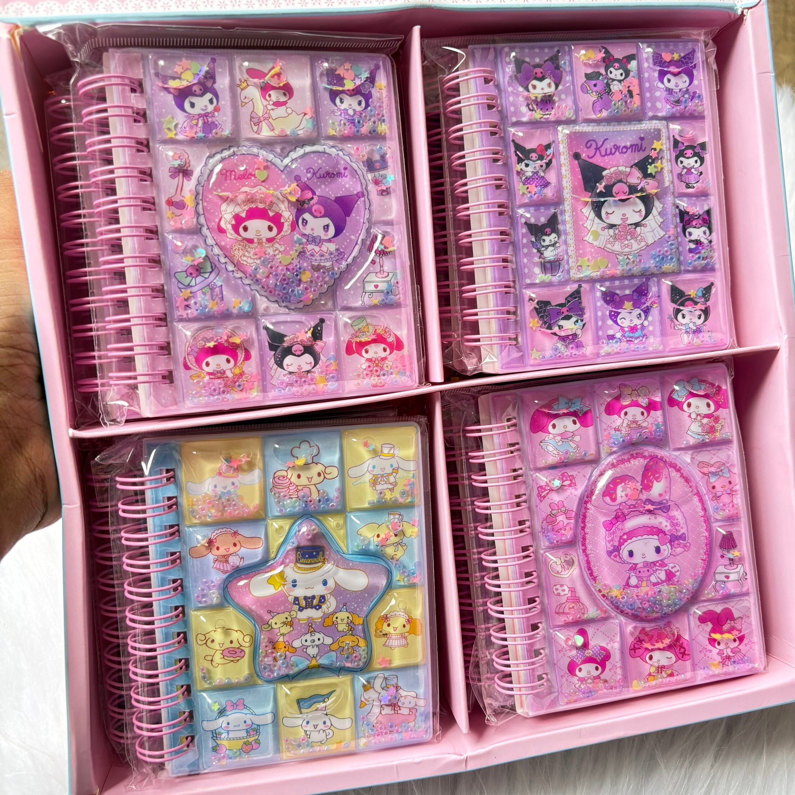 Premium water glitter diary with sticker sheets A6 size random colours