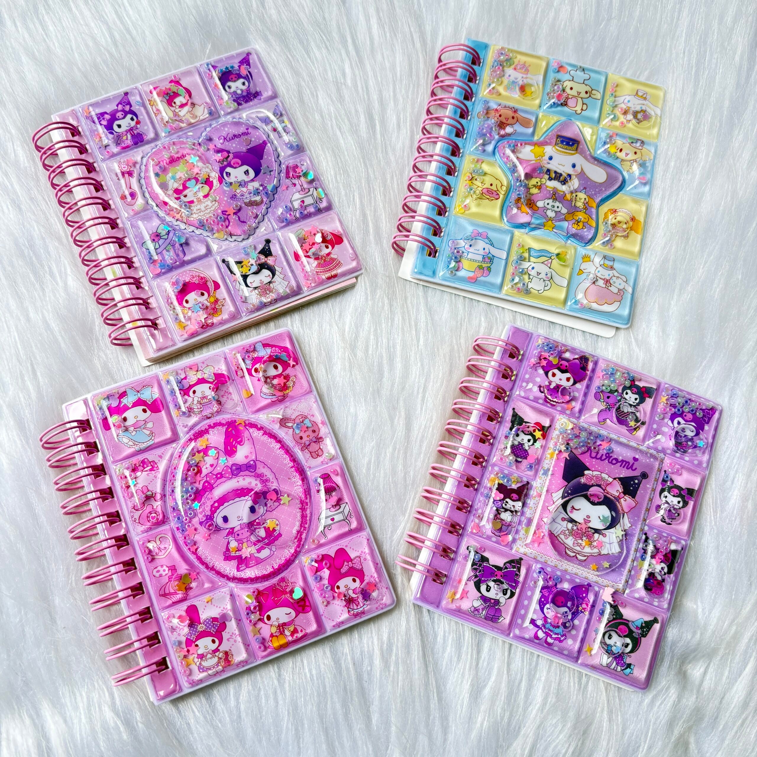 Premium water glitter diary with sticker sheets A6 size random colours