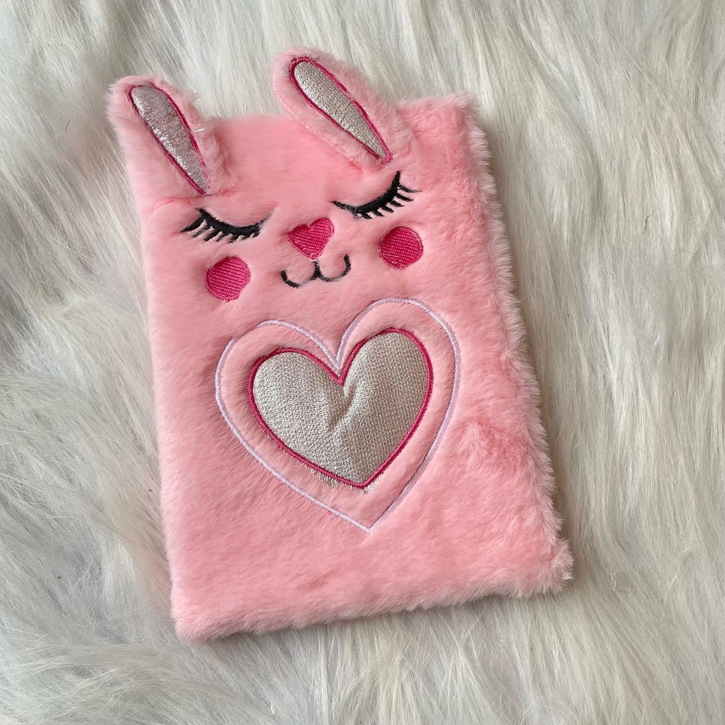 Premium bunny fur diary