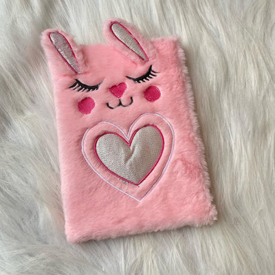 Premium bunny fur diary