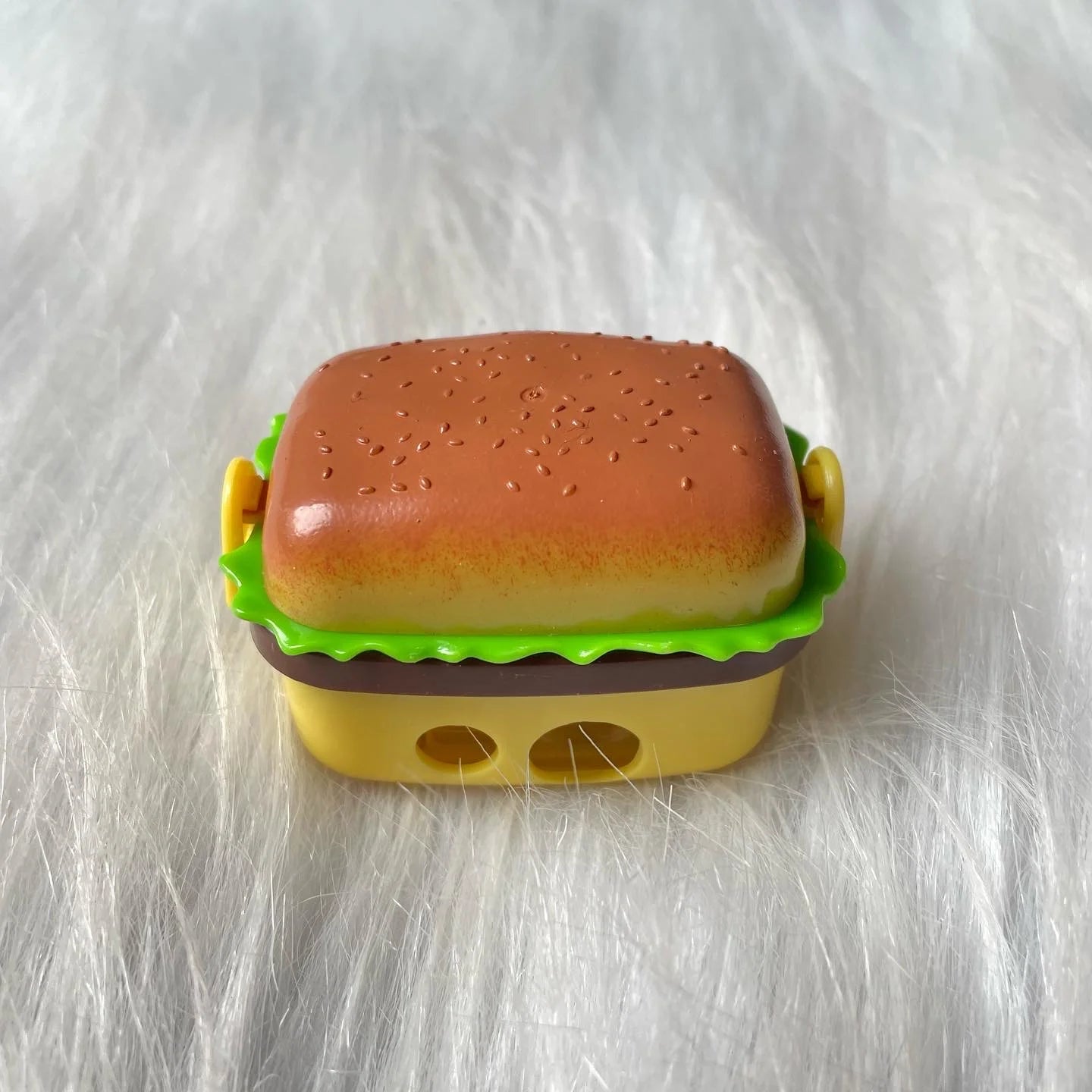 Burger shape eraser plus sharpener