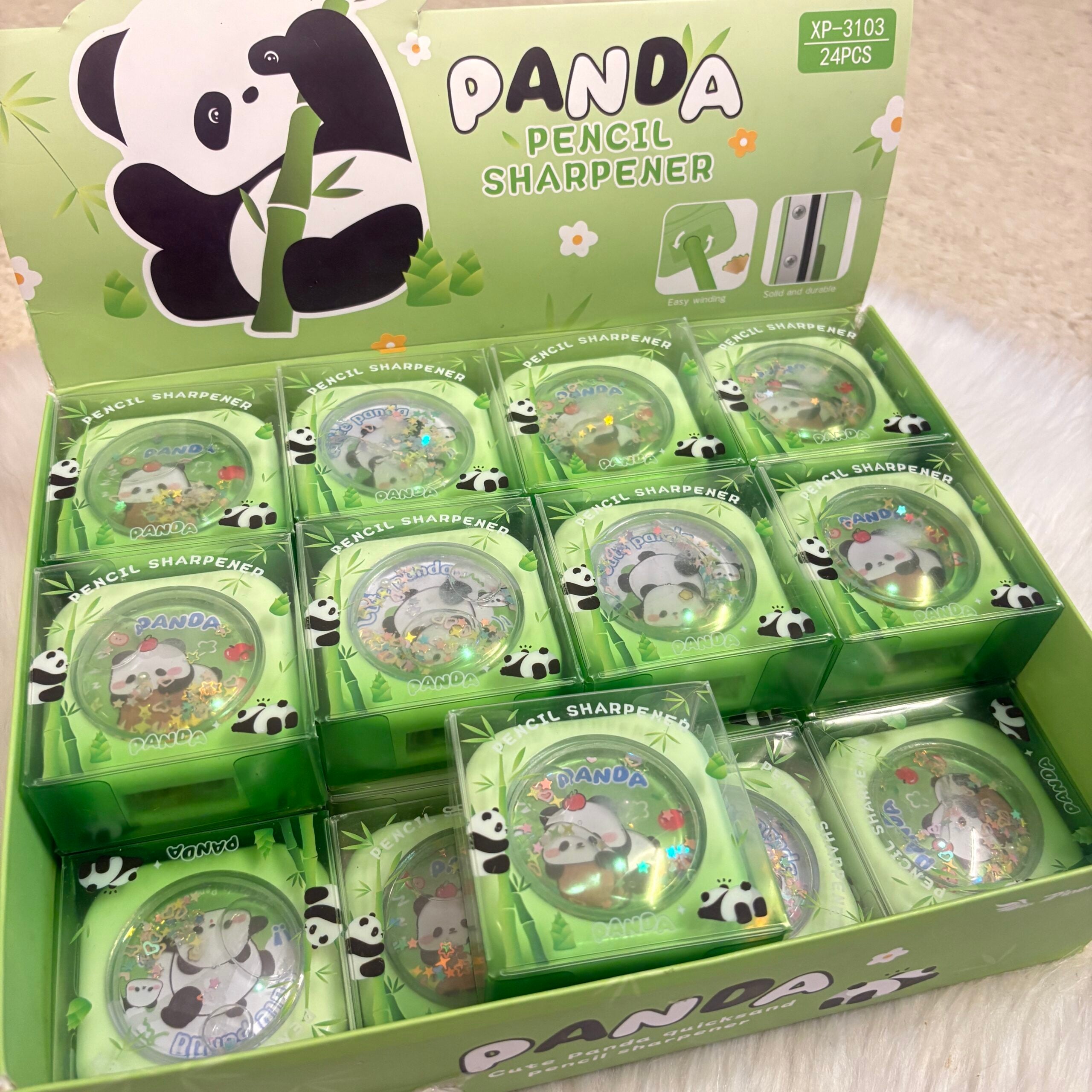 Panda water glitter sharpener