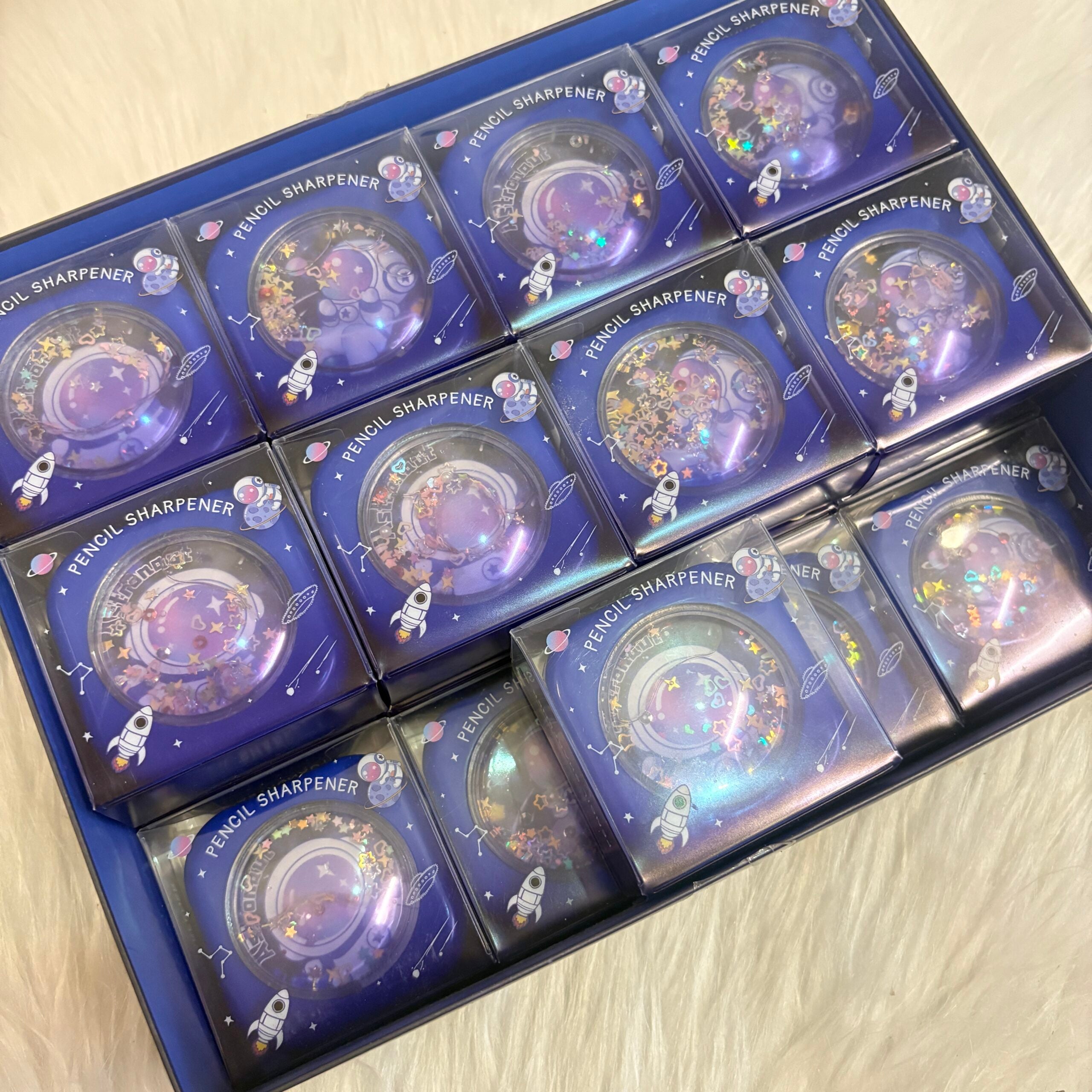 Water glitter space sharpener
