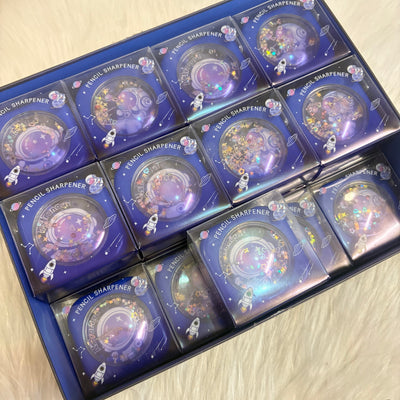 Water glitter space sharpener