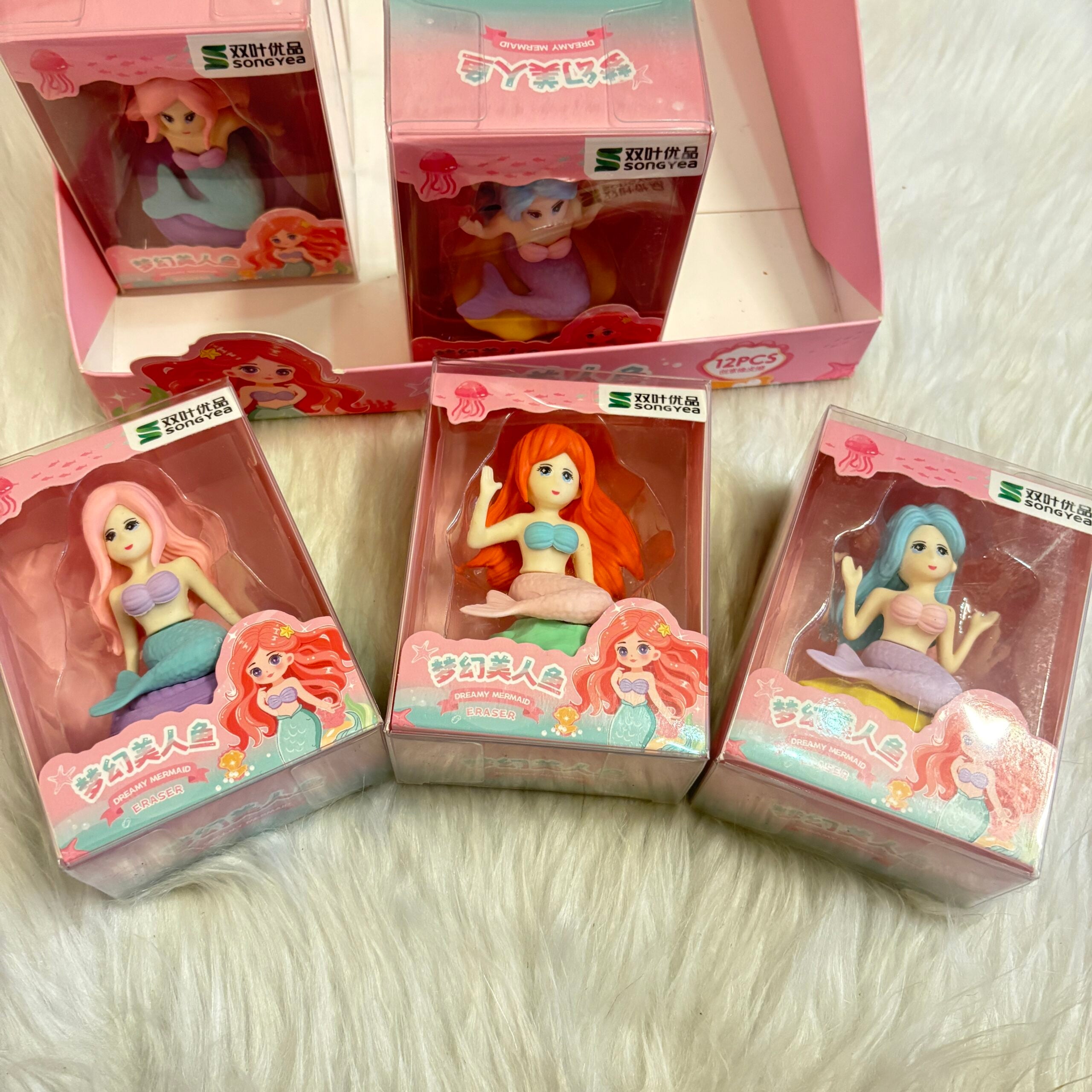 Jumbo mermaid erasers