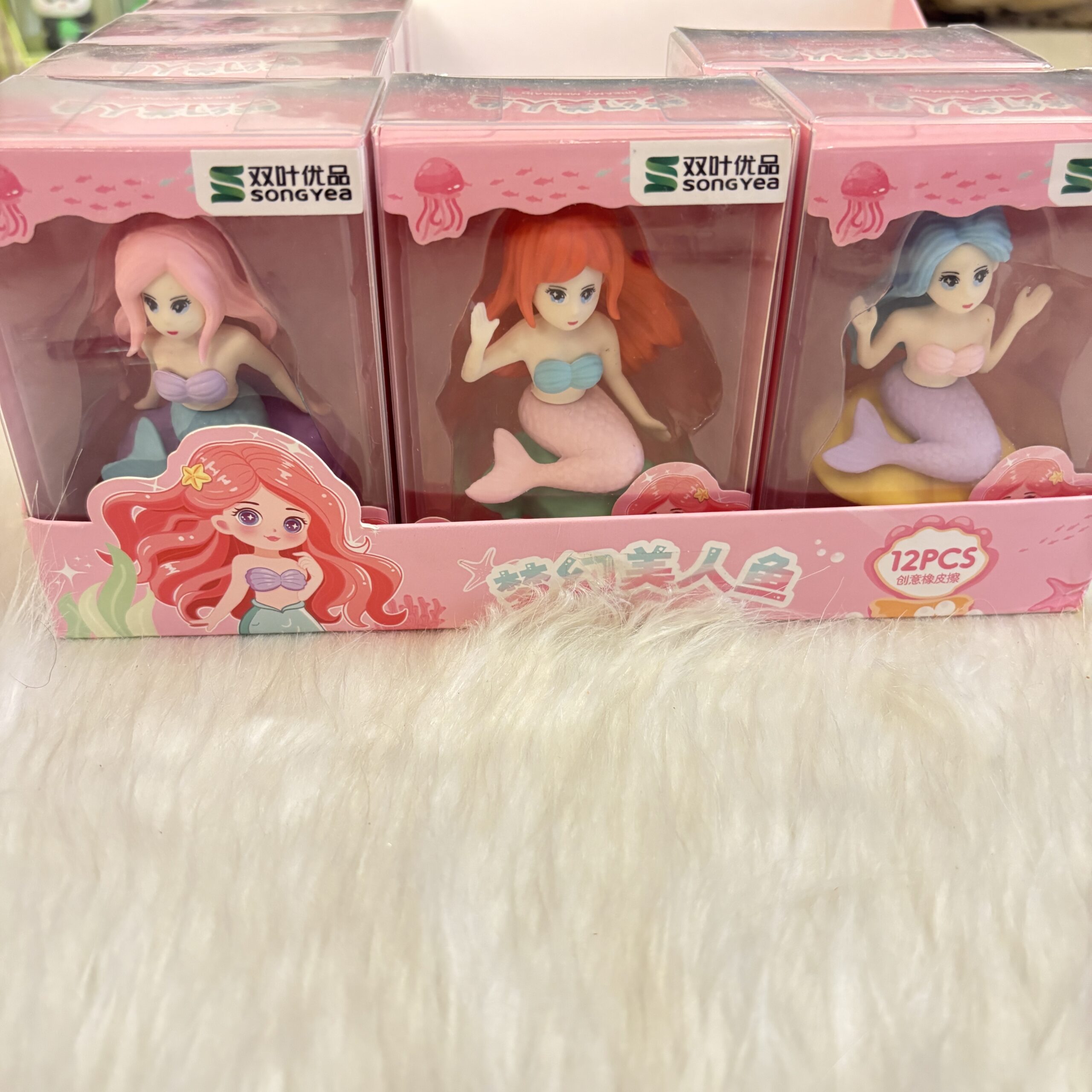 Jumbo mermaid erasers