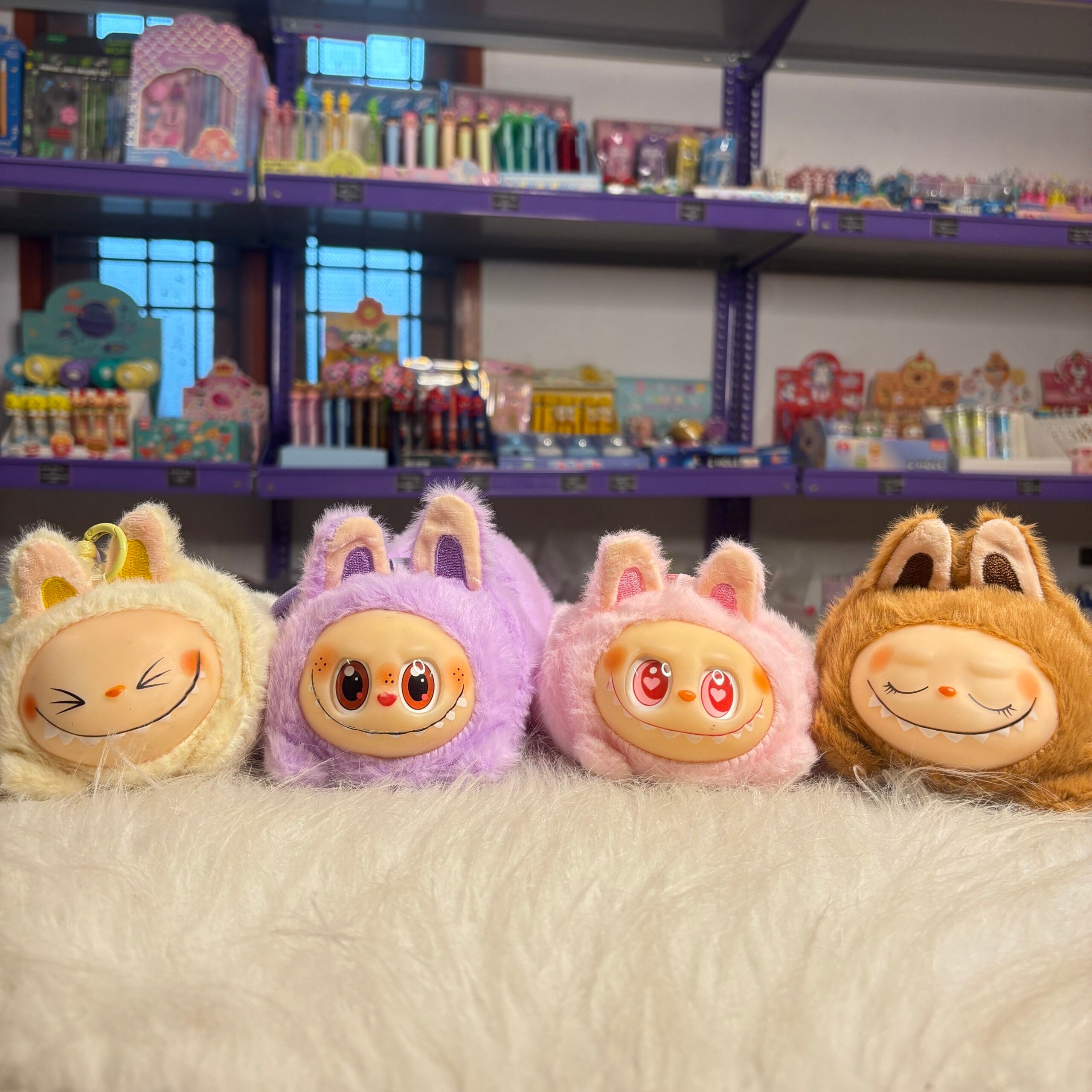 Cute Labubu Fur Pouches