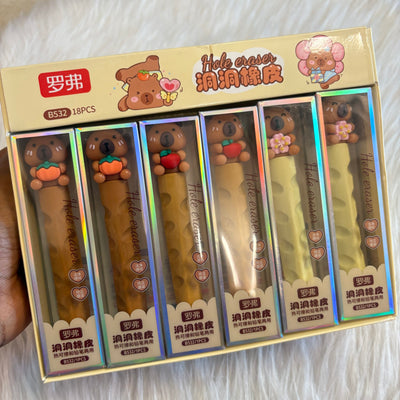 Capybara cute erasers