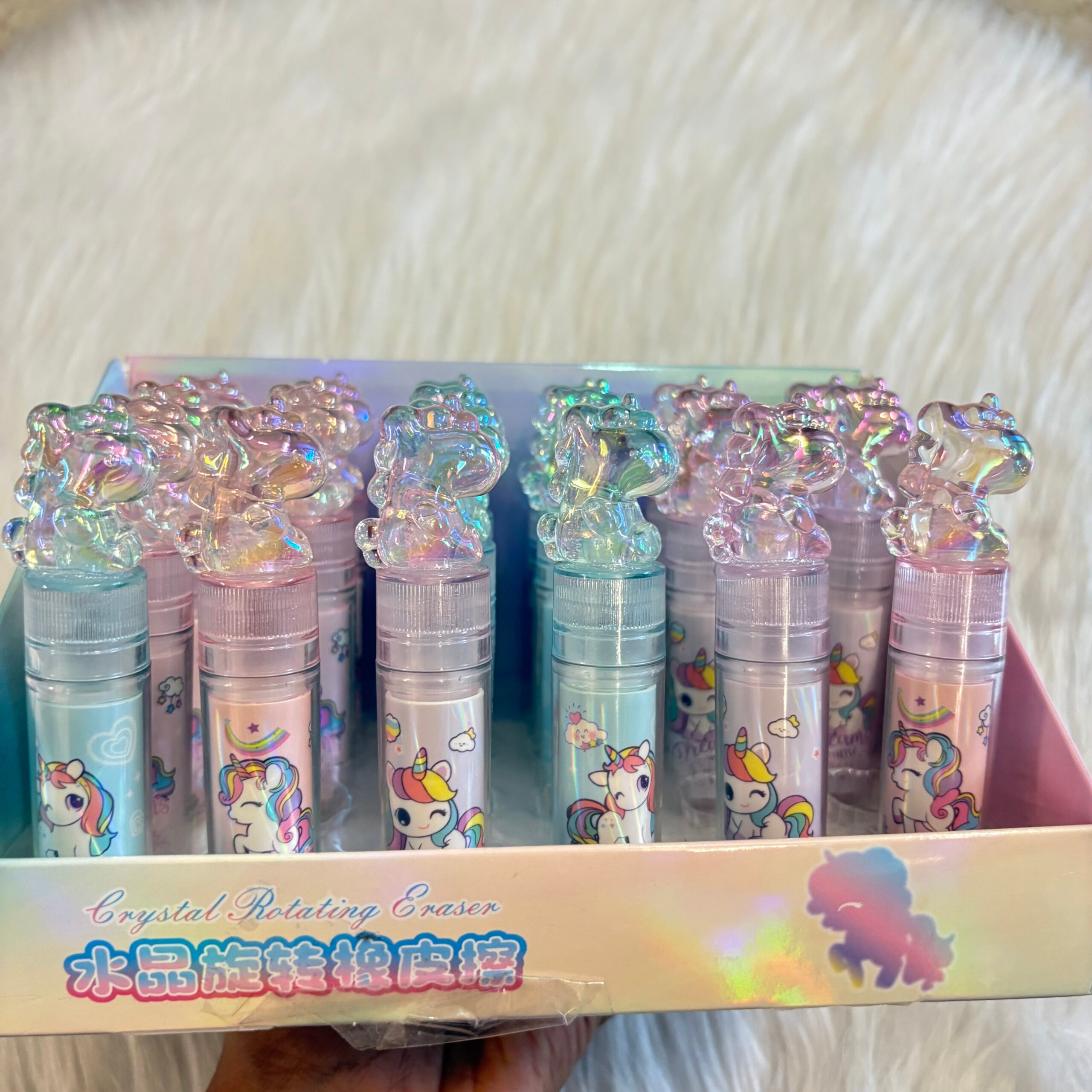 Crystal unicorn eraser random