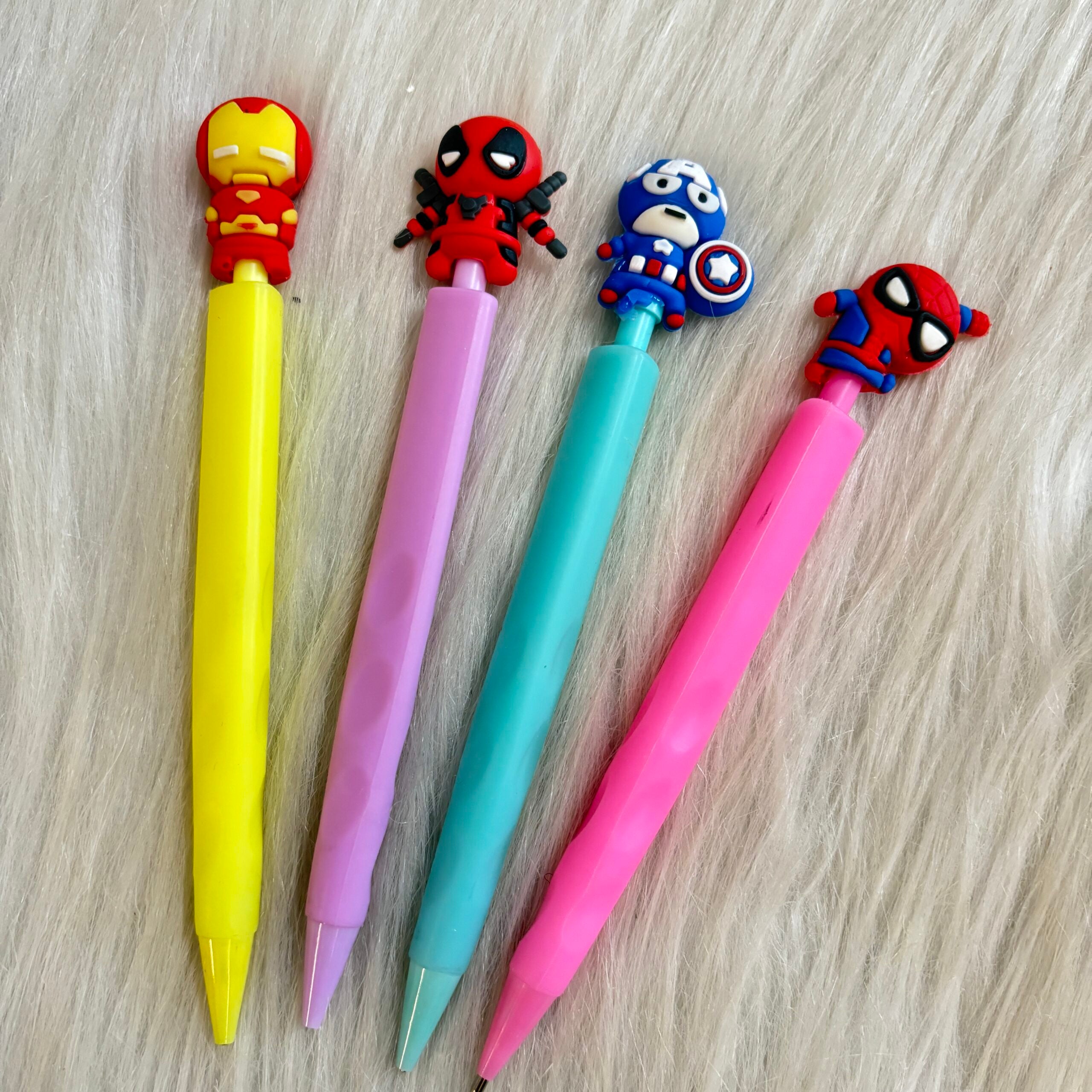 Super hero silicon grip pencils  set of two