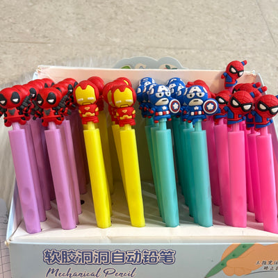 Super hero silicon grip pencils  set of two