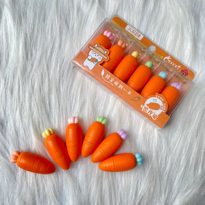 Carrot Highlighter set of 6 comes in pouch