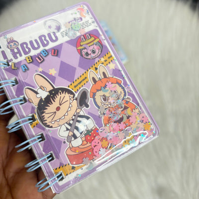 Labubu water glitter diary