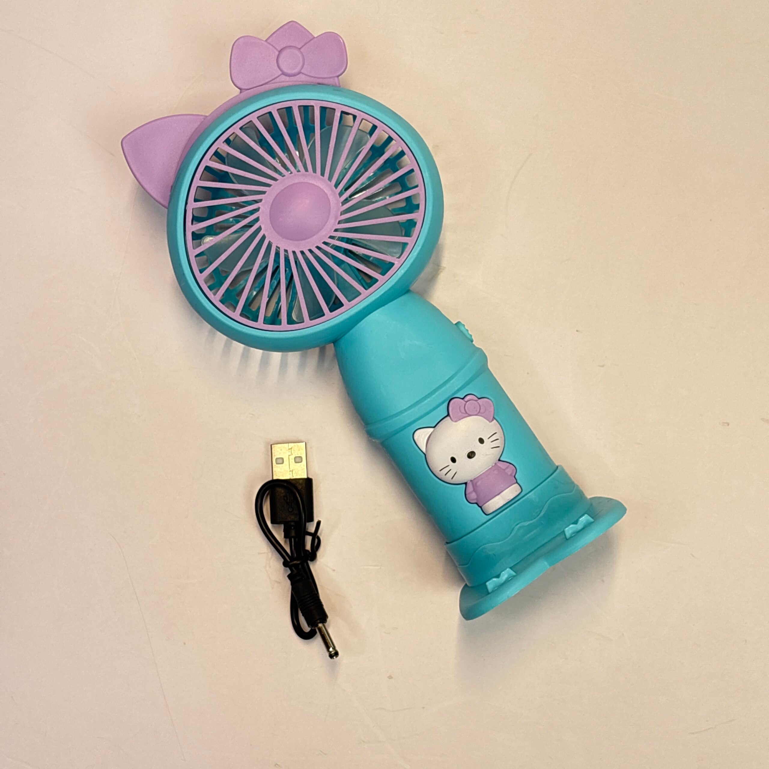 Hello kitty fan with light and stand