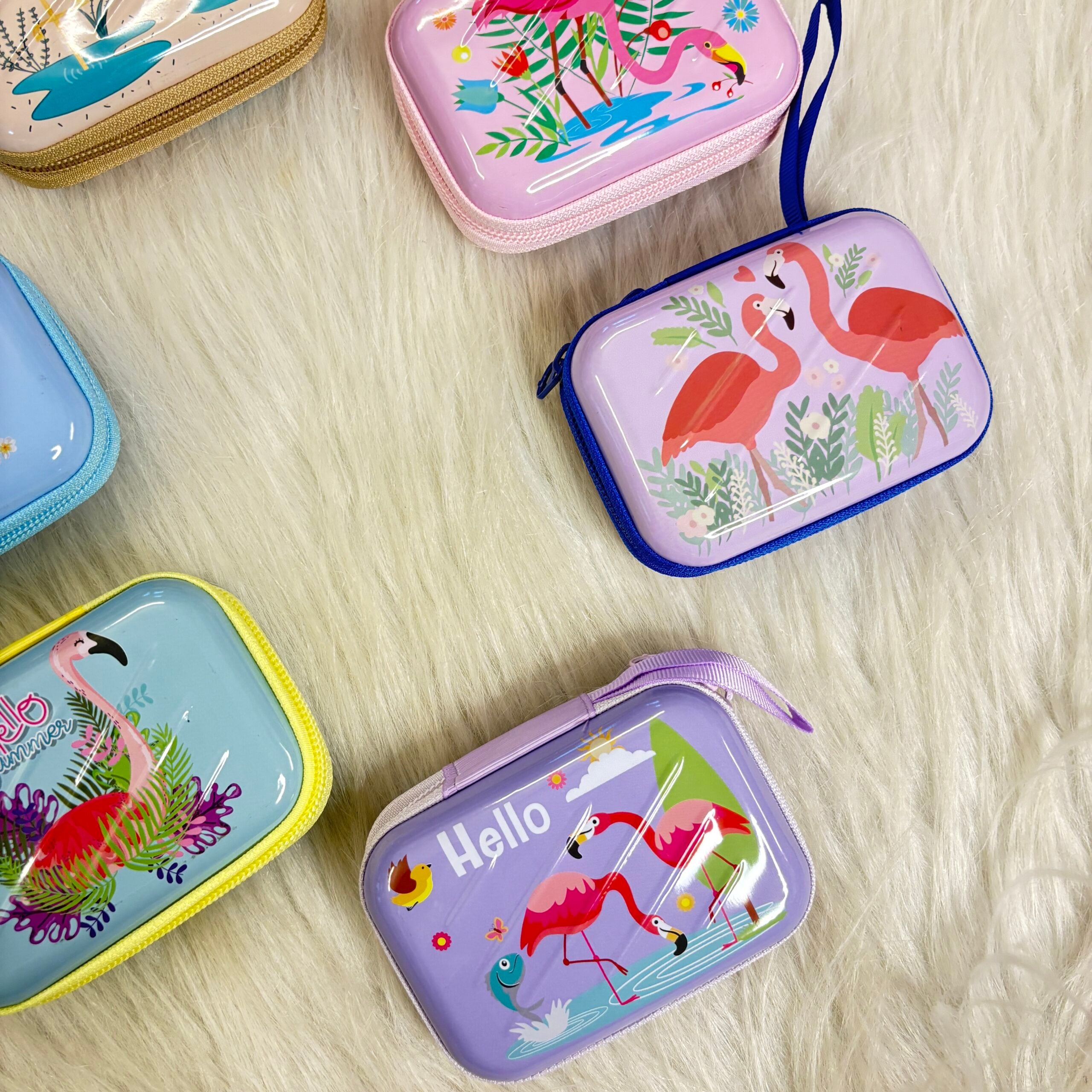 Flamingo and Unicorn multipurpose tins