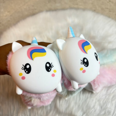 Cute unicorn fur pouches