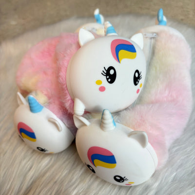 Cute unicorn fur pouches