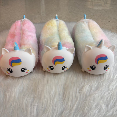 Cute unicorn fur pouches