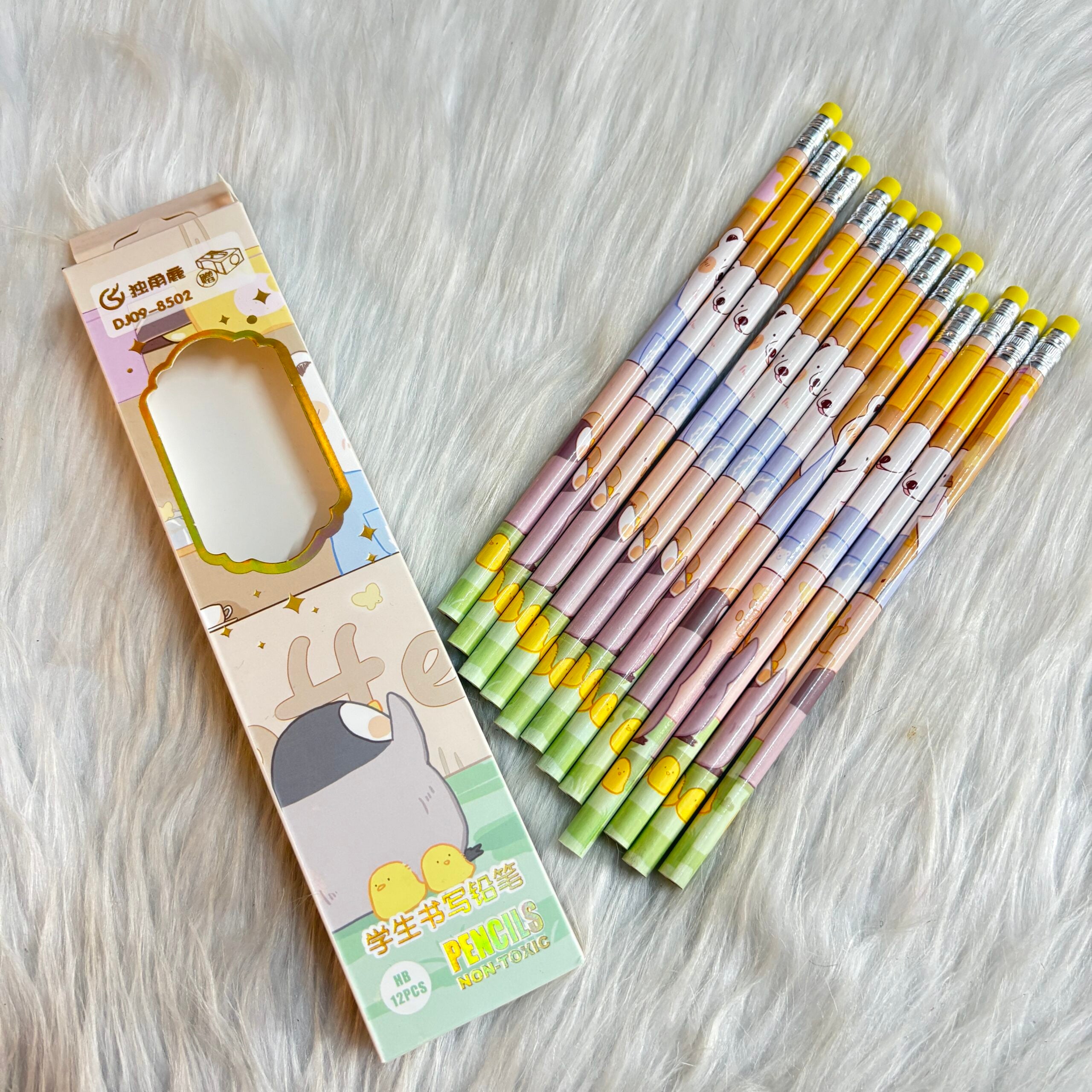 Pencil set with sharpener