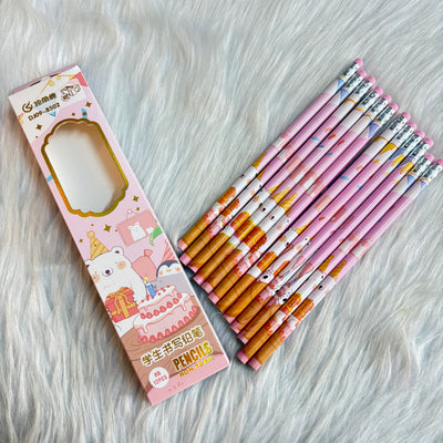 Pencil set with sharpener