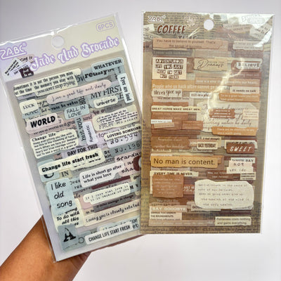 Journal stickers 6 pcs