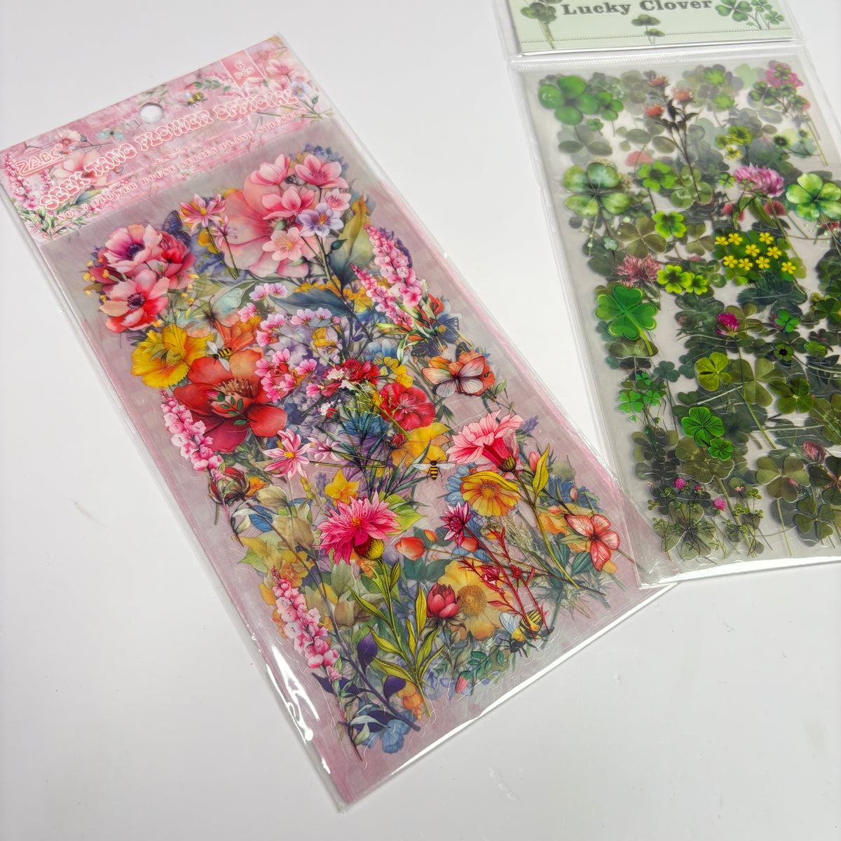 Flower stickers set of 6 sheets
