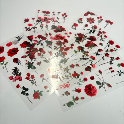 Flower stickers set of 6 sheets
