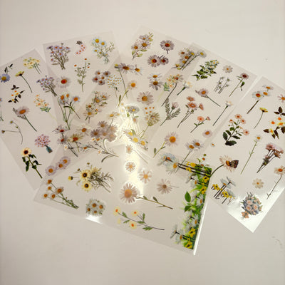 Flower stickers set of 6 sheets