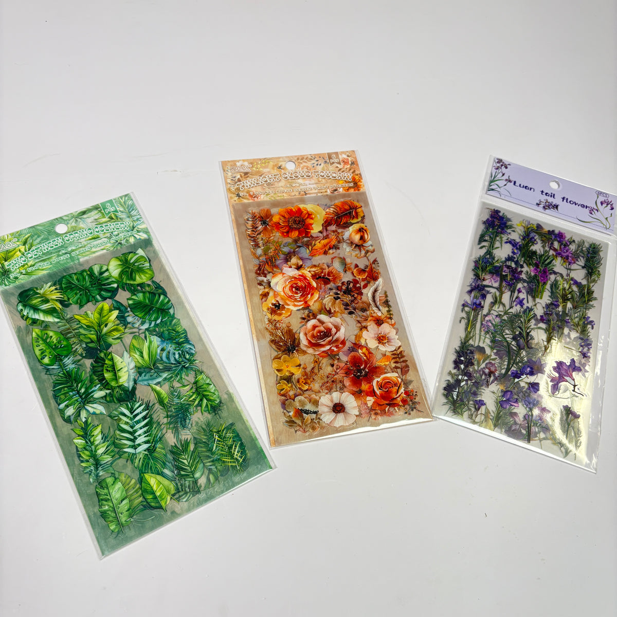 Flower stickers set of 6 sheets