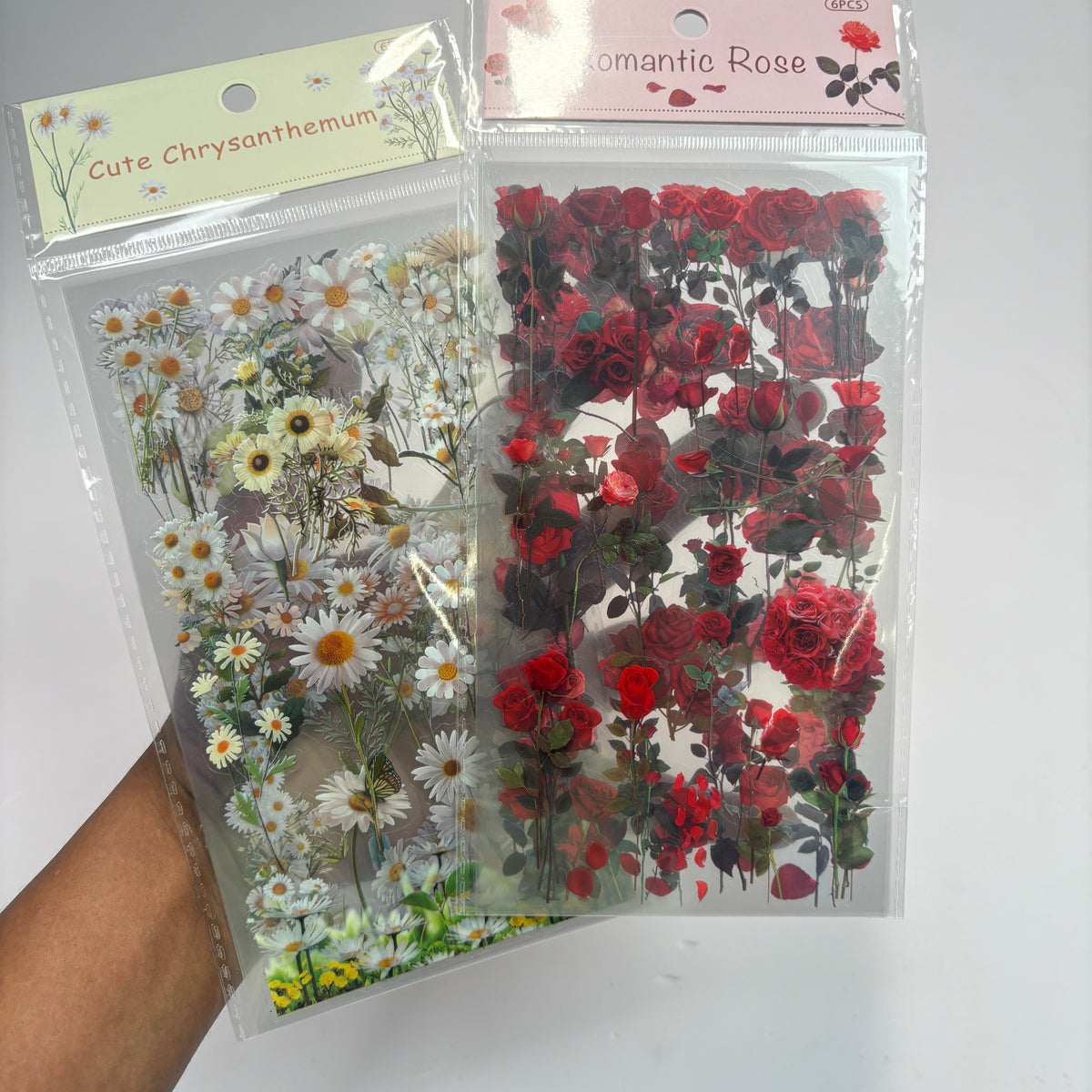 Flower stickers set of 6 sheets