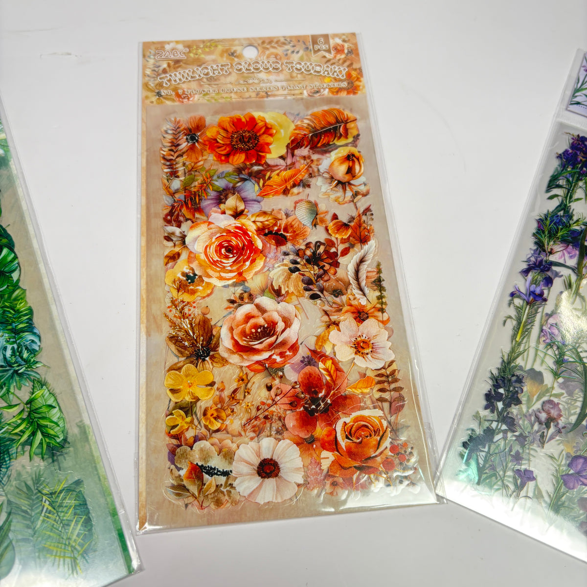 Flower stickers set of 6 sheets