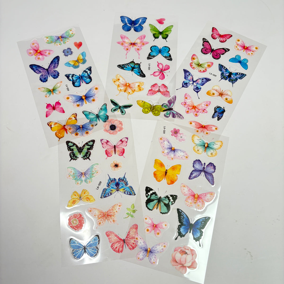 Butterfly stickers set of 5 sheets