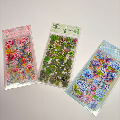 Flower stickers set of 6 sheets