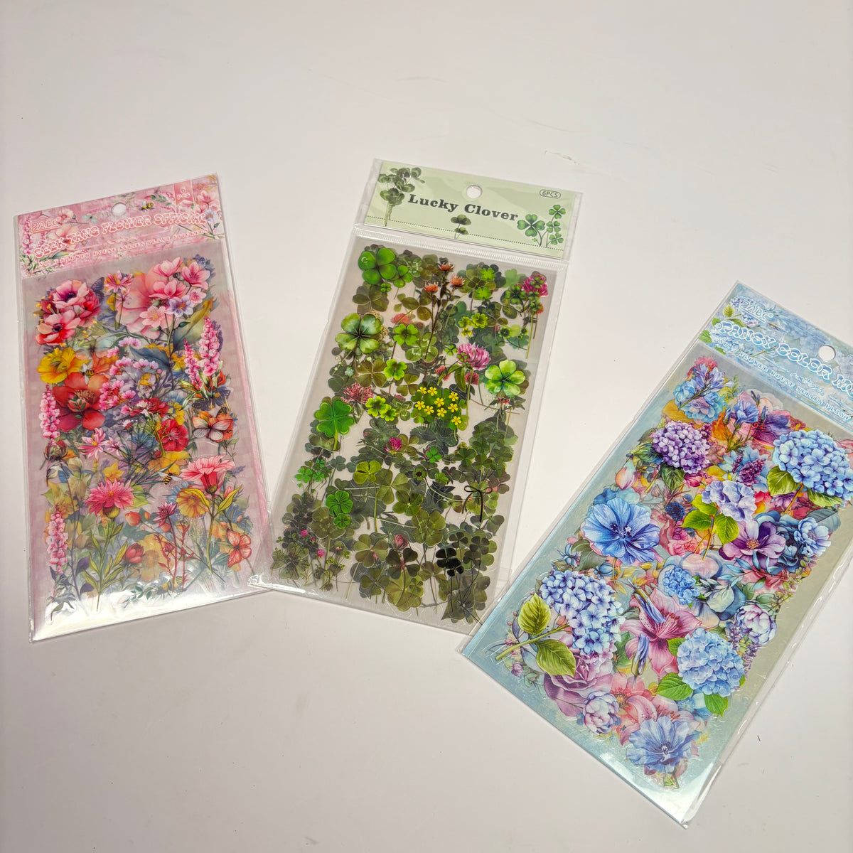 Flower stickers set of 6 sheets
