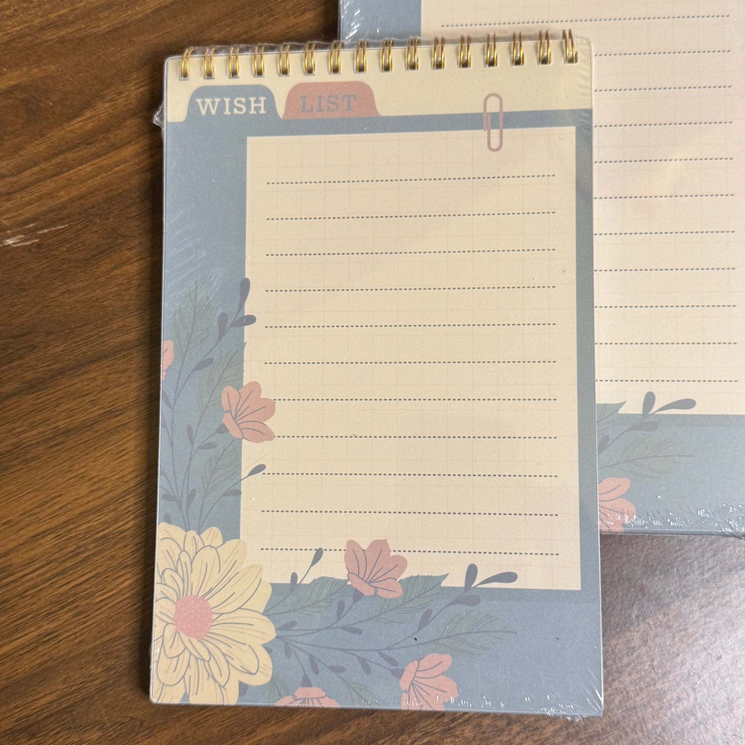 Wish list notepad