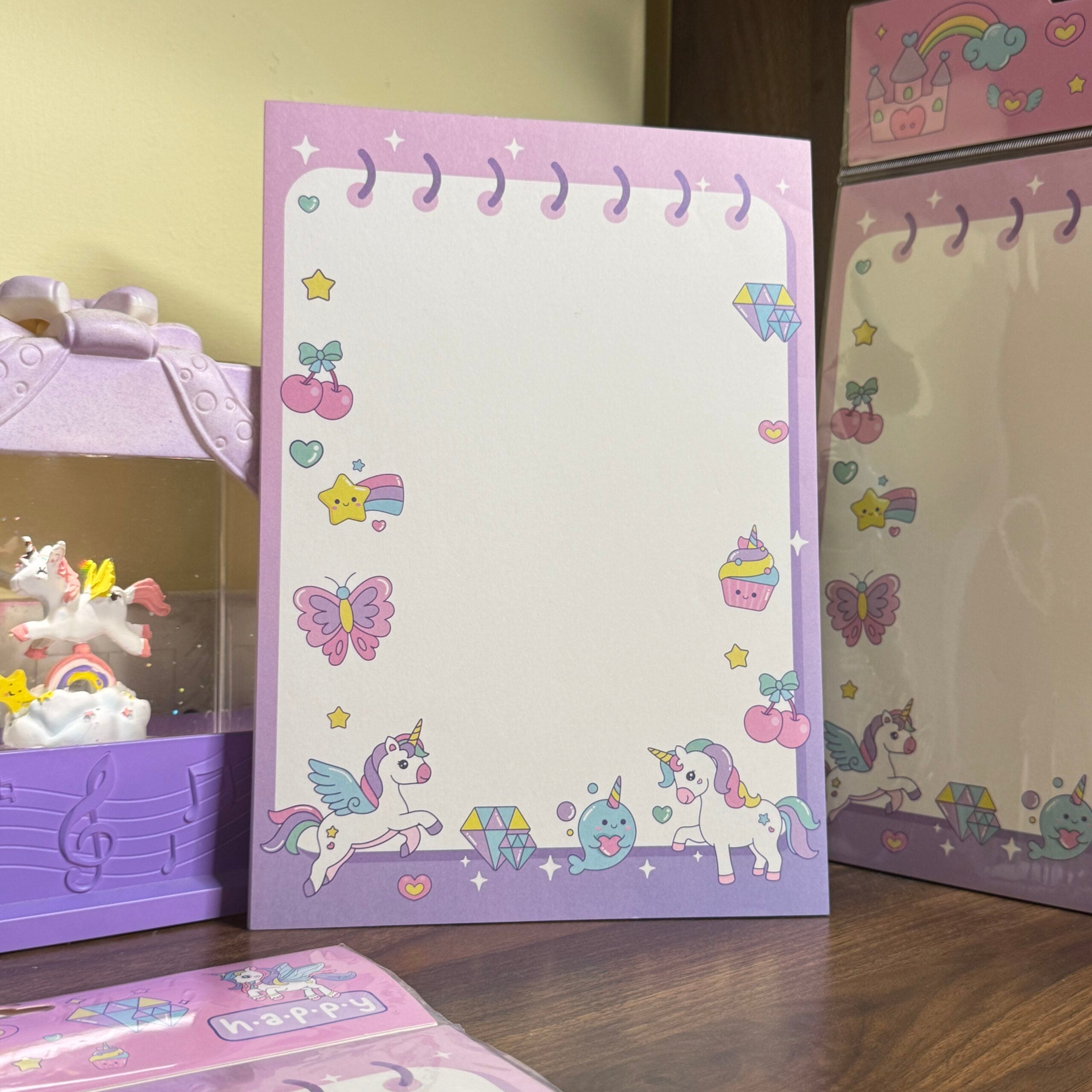 Unicorn to do list tear off sheets 40 sheets big size