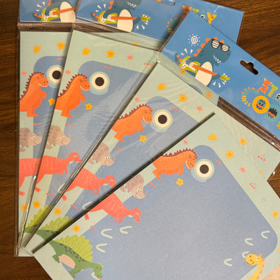Dino theme notepad tear off sheets 40 pages big size