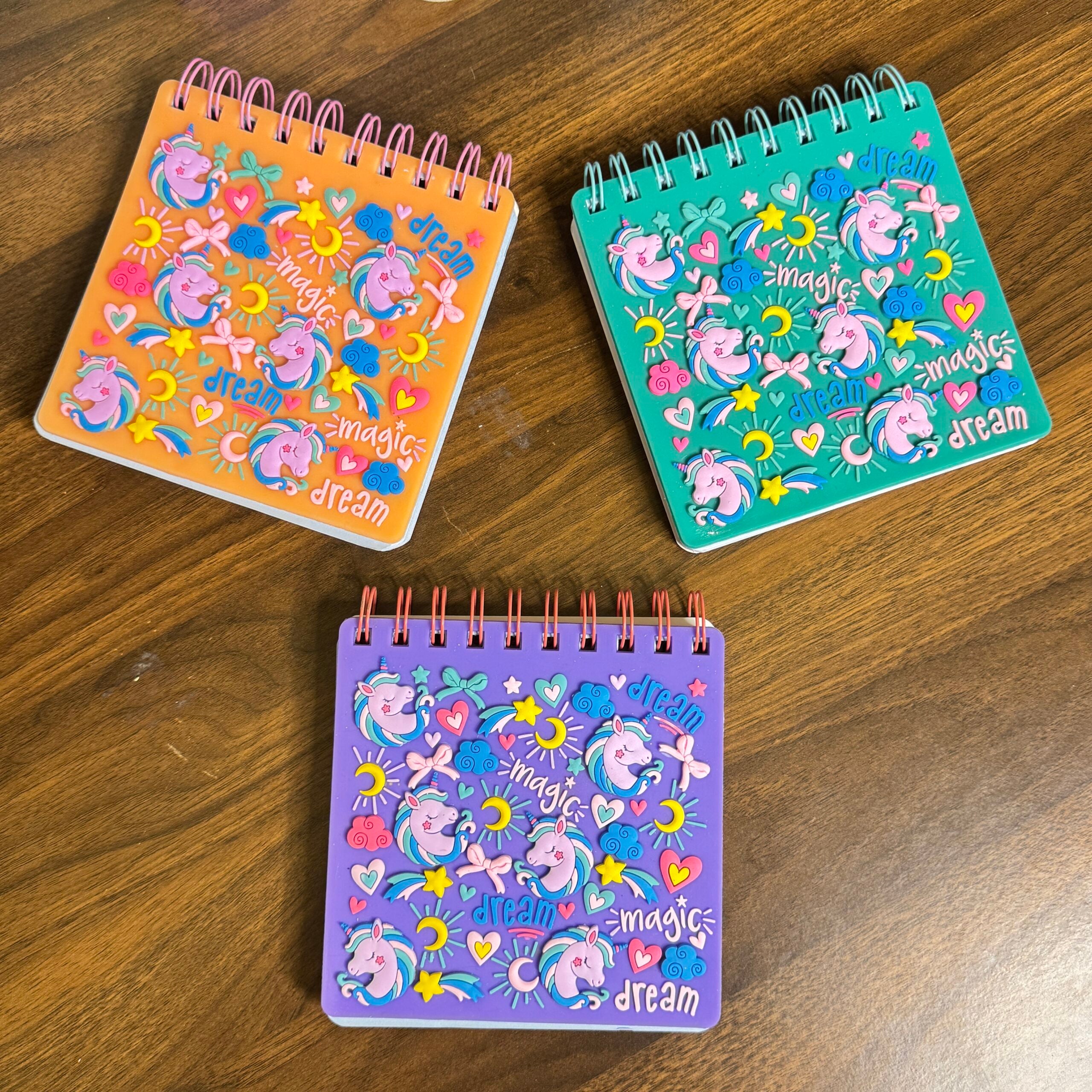 Holographic silicone unicorn notepads