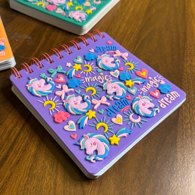 Holographic silicone unicorn notepads