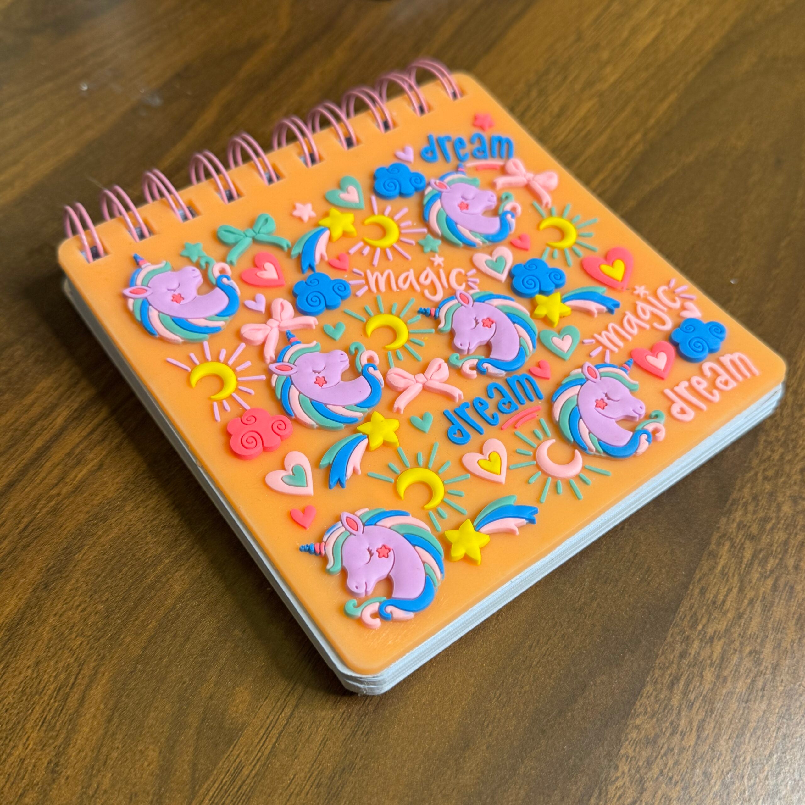 Holographic silicone unicorn notepads