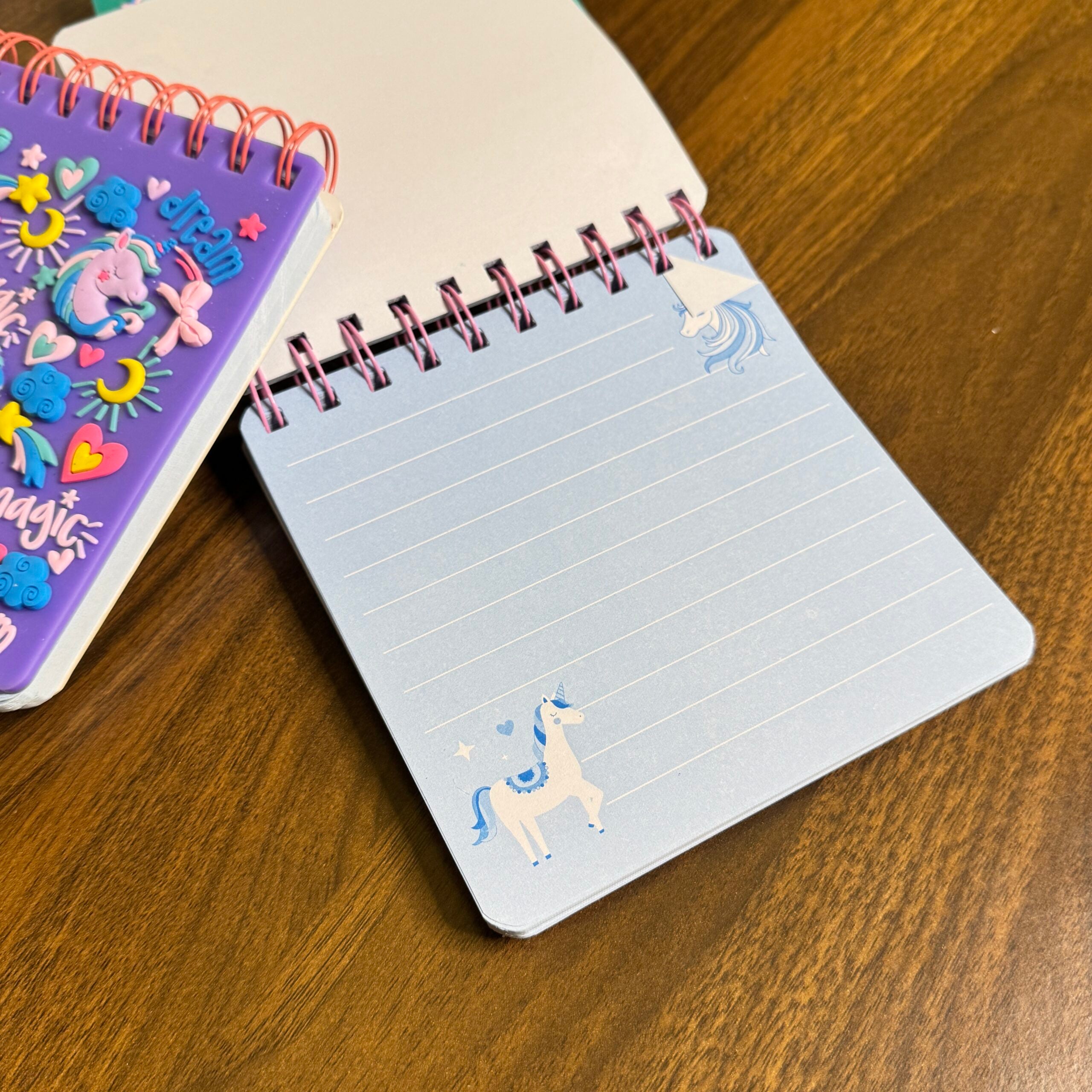 Holographic silicone unicorn notepads